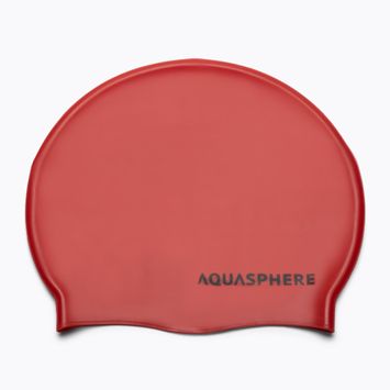 Aquasphere Plain Silicon swimming cap red SA212EU0601