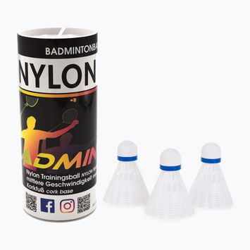 Sunflex Nylon badminton shuttlecocks 3XW 3 pcs white 53558