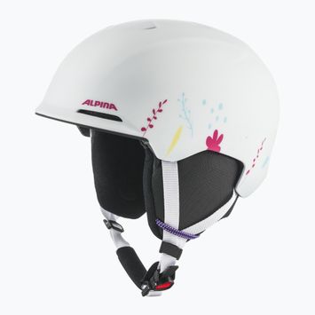 Alpina Brix children's ski helmet white/ graphic matt