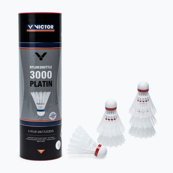 VICTOR Nylon Shuttle 3000 badminton shuttlecocks 6 pcs white 101519