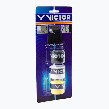 Badminton racket wraps VICTOR Overgrip Pro 3 pcs black 171802