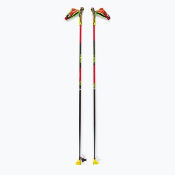 LEKI PRC 750 bright red/ neon yellow/ black cross-country ski pole