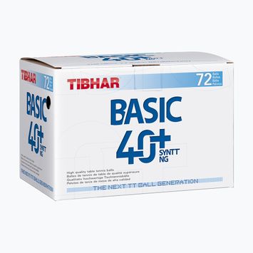 Tibhar Basic 40+ SYNTT NG table tennis balls 72 pcs white