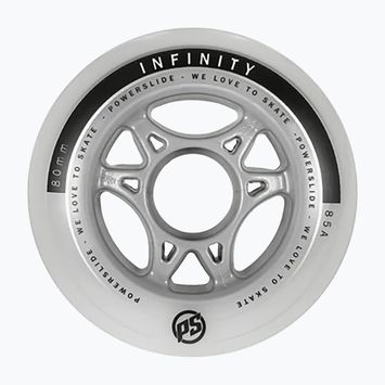 Powerslide Infinity II 80mm/85A rollerblade wheels 4 pcs white 905228