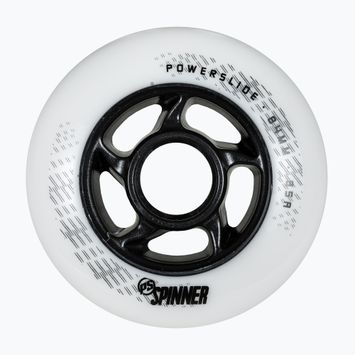 Powerslide Spinner 84mm/88A rollerblade wheels 4 pcs white 905324