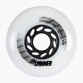 Powerslide Spinner 80mm/88A rollerblade wheels 4 pcs white 905325