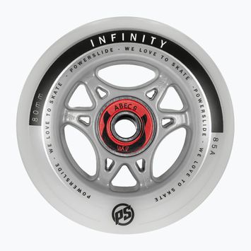 Powerslide Infinity 80 RTR ABEC9/Spacer rollerblade wheels 4 pcs. grey