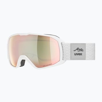 UVEX Xcitd CV S2 ski goggles white matt/morror rose/colorvision green