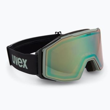 UVEX ski goggles Gravity FM acid green matt/mirror opal orange clear