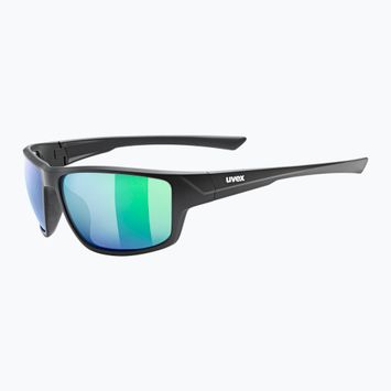 UVEX Sportstyle 230 black matt/mirror green sunglasses