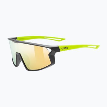 UVEX children's sunglasses Skyryse Jr black/yellow matt/mirror yellow