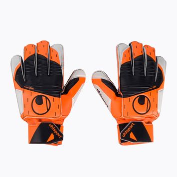 Uhlsport Soft Resist+ Flex Frame goalkeeper gloves orange and white 101127401