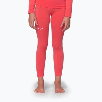 Salewa Zebru Medium Warm AMR fluo coral children's thermal trousers