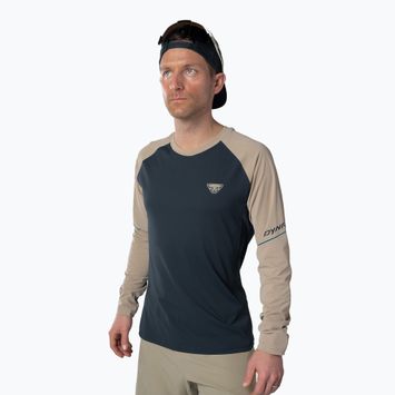 Men's DYNAFIT Alpine Pro blueberry rock khaki running longsleeve