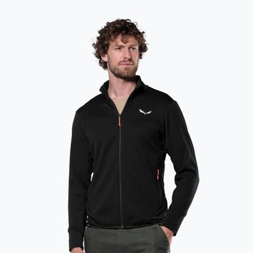 Salewa men's trekking sweatshirt Puez Waffle Hyb PL HD black out