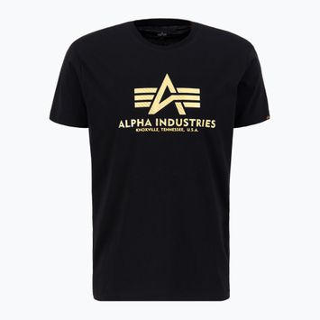 Alpha Industries men's Basic T Carbon black/gold t-shirt