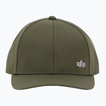Alpha Industries Metal Label men's baseball cap dark olive