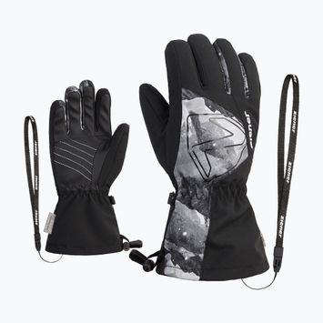 ZIENER Laval Aquashield AW black/grey mountain children's ski glove