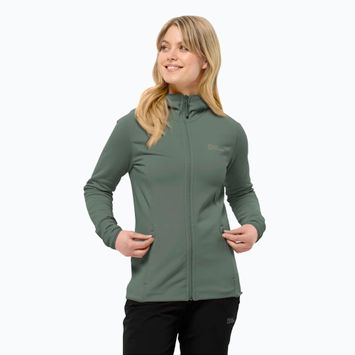 Jack Wolfskin women's sweatshirt Baiselberg Hooded FZ hedge green