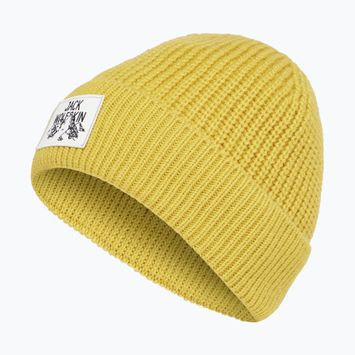 Jack Wolfskin Badge mustard winter beanie