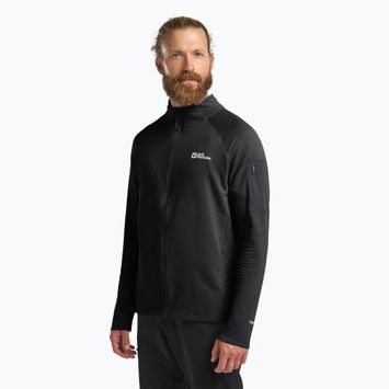 Men's trekking sweatshirt Jack Wolfskin Prelight Full Zip black