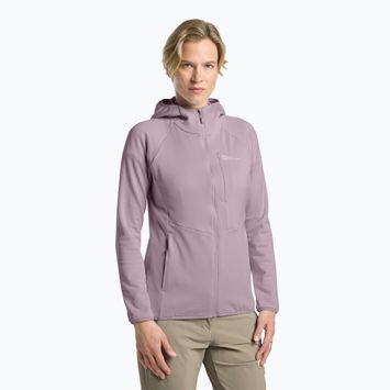Women's fleece top Jack Wolfskin Kolbenberg Hooded Full Zip wild blossom