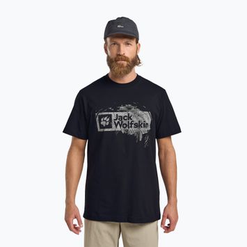 Men's T-shirt Jack Wolfskin Jack Wolfskin Brand T wood dark navy