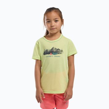 Children's T-shirt Jack Wolfskin Hiking Graphic T print cool matcha
