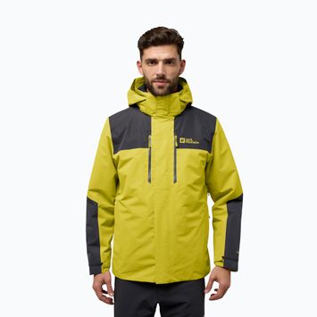 Men's 3in1 jacket Jack Wolfskin Jasper 3In1 chartreuse