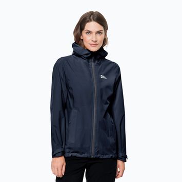 Jack Wolfskin women's hardshell jacket Pack & Go Shell navy blue 1111514_1010