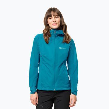 Jack Wolfskin women's Highest Peak rain jacket blue 1115121_1281_001