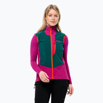 Jack Wolfskin Alpspitze sea green women's hiking sleeveless jacket