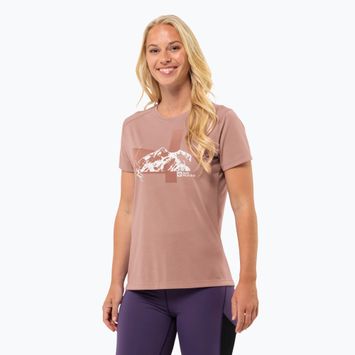 Jack Wolfskin women's trekking t-shirt Vonnan S/S Graphic rose dawn