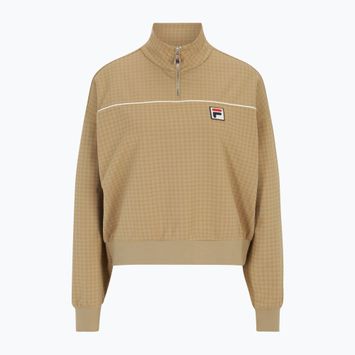 FILA women's sweatshirt Liebau Aop Half Zip cornstalk pepita aop