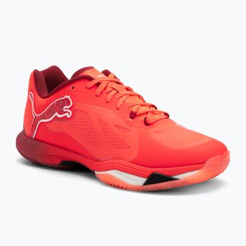 PUMA Vantage Nitro handball shoes glowing red / puma white / dark crimson / puma black