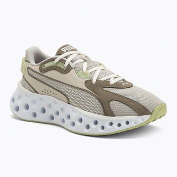 PUMA Softride Frequence pistachio green/velvet moss/warm white running shoes
