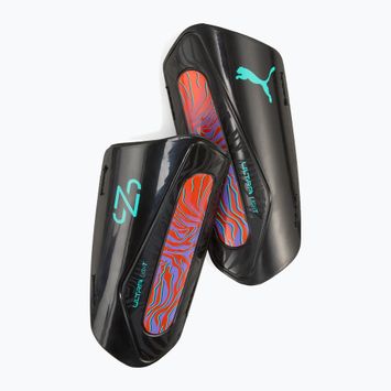 PUMA Neymar Jr Ultra Light Strap orange poppy/puma black children's shin guards