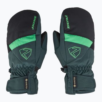 Children's Ski Gloves ZIENER Levin GTX Mitten dark jungle