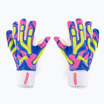 PUMA Ultra Ultimate Energy Hybrid goalkeeper glove ultra blue/yellow alert/luminous pink