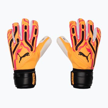 PUMA Ultra Pro RC goalkeeper gloves sunset glow/sun stream/puma black