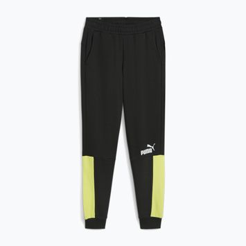 Men's PUMA ESS+ Block Sweatpants TR puma black/lime sheen