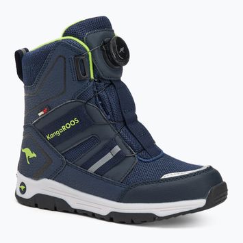 Children's snow boots KangaROOS K-MJ Hunter RTX FX dark navy / lime