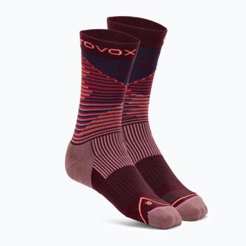 Women's ski socks ORTOVOX All Mountain Mid winetasting