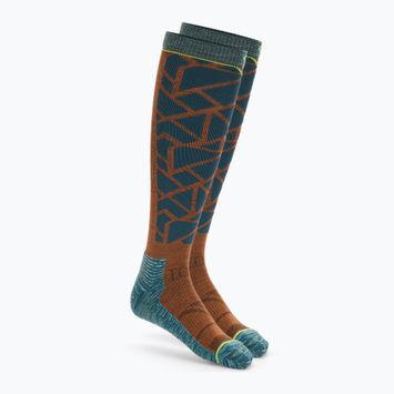 Men's skydiving socks ORTOVOX Ski Tour Comp Long dark paciﬁc