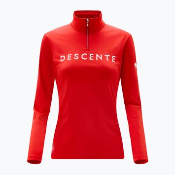 Women's Descente Chest Logo T-Neck sweatshirt electric red