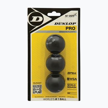 Dunlop Pro Blister squash balls 3 pcs black 700109