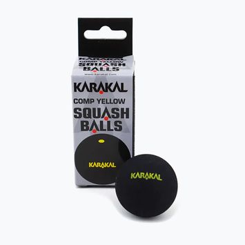 Squash balls Karakal Comp Yellow Dot 12 pcs black.