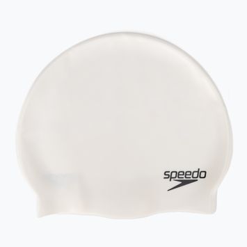 Speedo Plain Flat Silicone swimming cap white 8-709910010