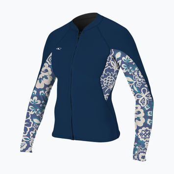 Women's neoprene jacket O'Neill Bahia 1/0.5 mm Full-Zip french navy/christina flor