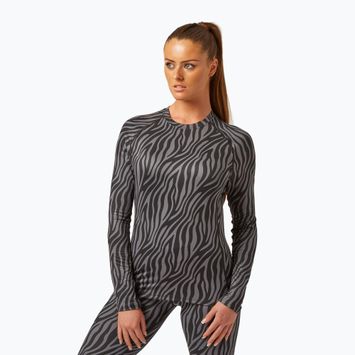Women's Surfanic Cozy Limited Edition Crew Neck thermal longsleeve black zebra